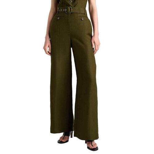 Cue Linen Blend High Waisted Pant
